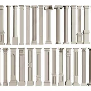 欧式古典罗马柱3D模型下载